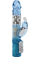 Jack Rabbit Beaded Rabbit Vibrator - Blue